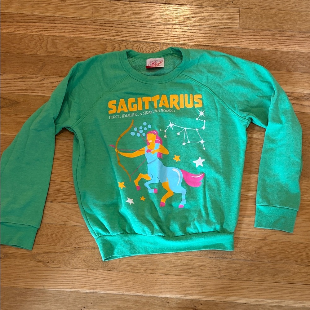 Anthropology- Midnight Rider Vibrant Green Top